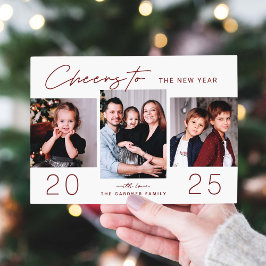 Tarjeta Festiva Festividades rojas para el Año Nuevo 2022 | 3 Foto