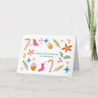 Festliche Doodles el frohe Weihnachten Karten