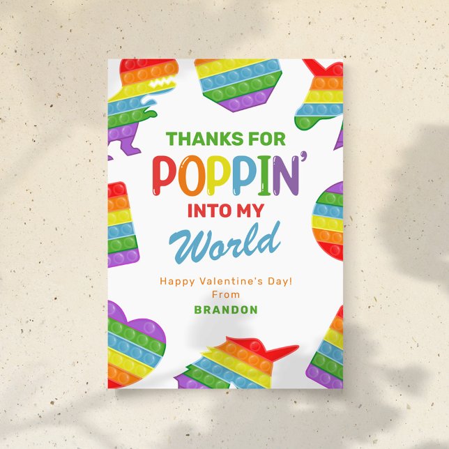 Tarjeta Festiva Fidget Poppin Kids Día de San Valentín (Subido por el creador)