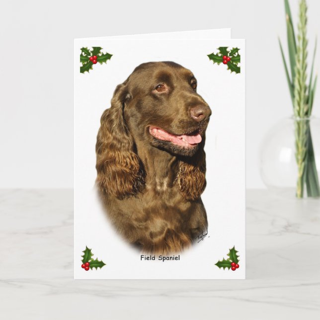 Tarjeta Festiva Field Spaniel 9P018D-162 (Anverso)