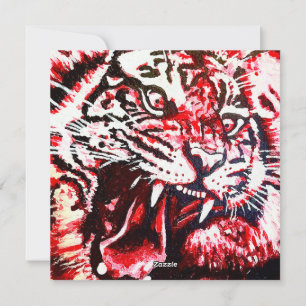 Tarjeta Festiva Fierce Tiger
