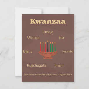 Tarjeta Festiva Fiesta Afrocentrica Panafricana de Kwanzaa