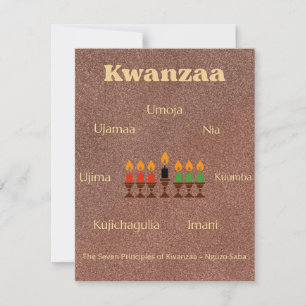 Tarjeta Festiva Fiesta Afrocentrica Panafricana de Kwanzaa