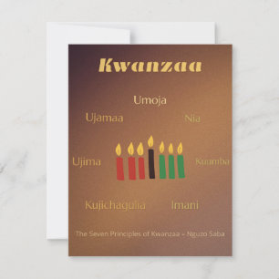 Tarjeta Festiva Fiesta Afrocentrica Panafricana de Kwanzaa