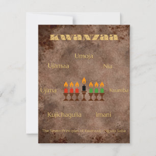 Tarjeta Festiva Fiesta Afrocentrica Panafricana de Kwanzaa