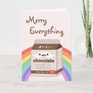 Tarjeta Festiva Fiesta de bigote de leche