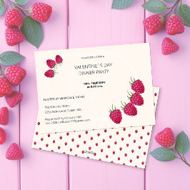 Tarjeta Festiva Fiesta de Cena del Día de San Valentín Acuarela Fr