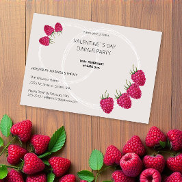 Tarjeta Festiva Fiesta de Cena del Día de San Valentín Acuarela Fr