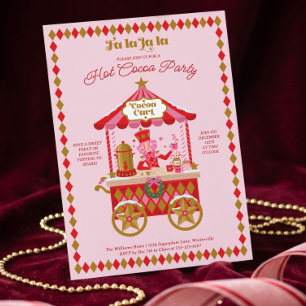 Tarjeta Festiva Fiesta de Chocolate Caliente Cascanueces de Navida