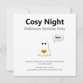 Tarjeta Festiva Fiesta de cumpleaños de Halloween | Diseño de fant