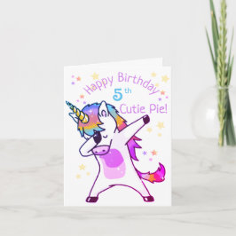Tarjeta Festiva Fiesta de cumpleaños de Unicornio por su nombre y 