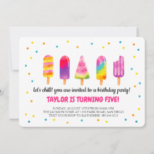 Tarjeta Festiva Fiesta de cumpleaños de verano Hello