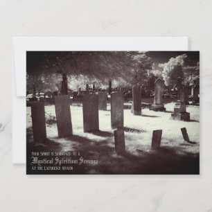 Tarjeta Festiva Fiesta de Halloween Cementerio antiguo personaliza