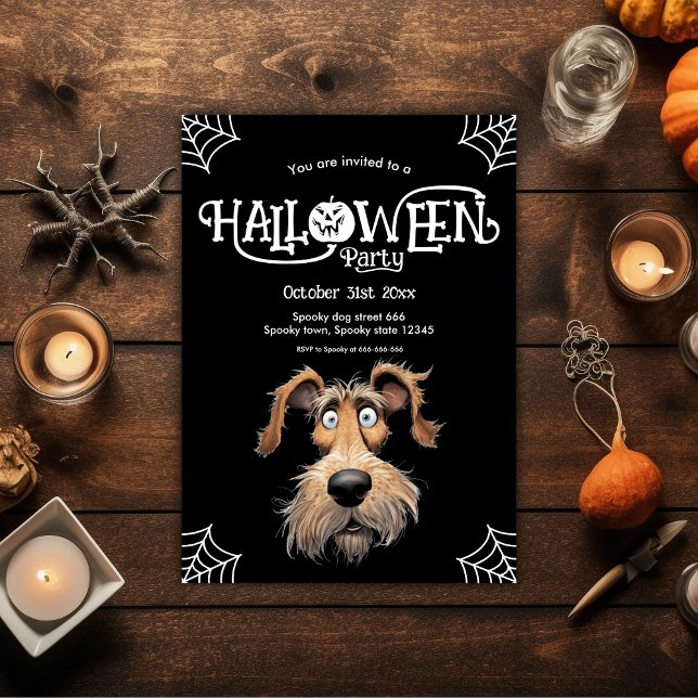 Tarjeta Festiva Fiesta de Halloween para perros Walleyed (Subido por el creador)