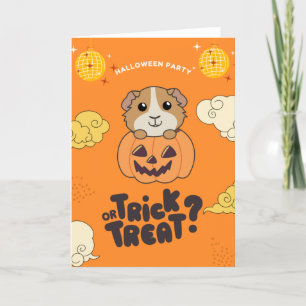 Tarjeta Festiva Fiesta de Halloween Truco o trato Conejillos de in