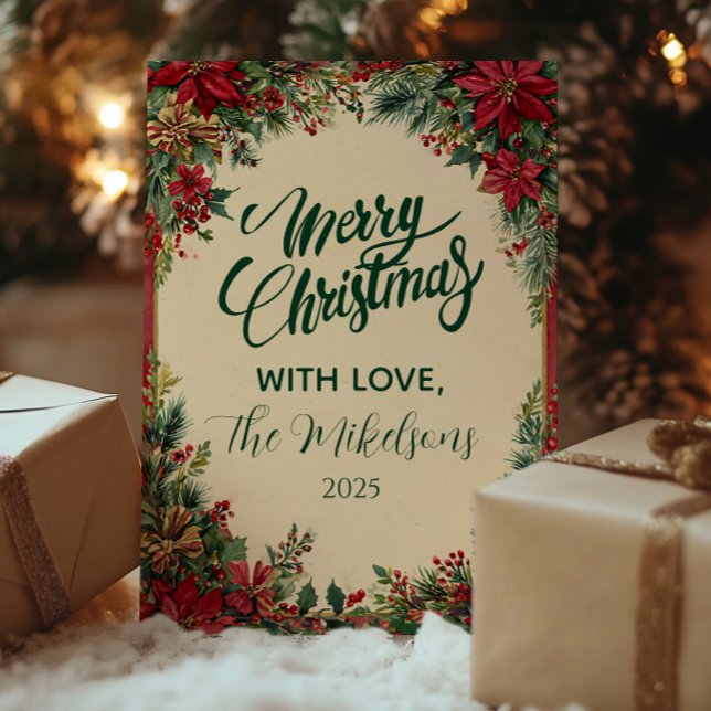 Tarjeta Festiva Fiesta de la Fiesta Rusa de la Cinsettia Roja (Subido por el creador)