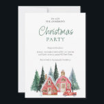 Tarjeta Festiva Fiesta de Navidades de código QR del árbol de acua<br><div class="desc">Haz que esta elegante invitación del Partido de los Navidades con el código QR en tu espalda. Ideal para invitaciones de empresas o fiestas residenciales.</div>