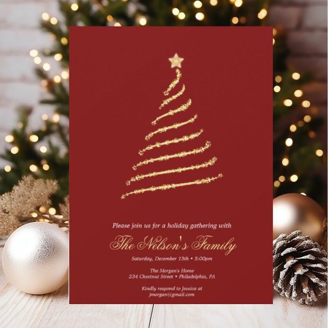 Tarjeta Festiva Fiesta de Navidades de Holiday Holly (Subido por el creador)