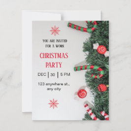 Tarjeta Festiva Fiesta de Navidades de la Red Green Modern