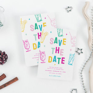 Tarjeta Festiva Fiesta de Navidades de moda divertido salva la fec