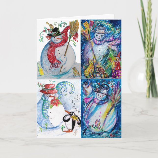 Tarjeta Festiva Fiesta DE NAVIDADES DE NOVEDAD Y SERENADE DE PENGU (Anverso)