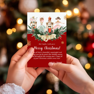 Tarjeta Festiva Fiesta de Navidades de temas de Nutcracker