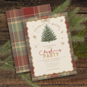 Tarjeta Festiva Fiesta de Navidades fronterizos de Tartán ID1141A