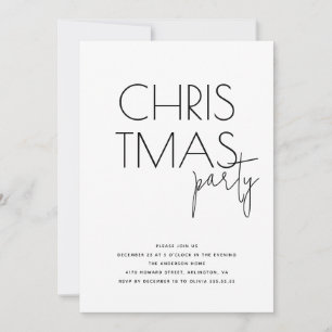 Tarjeta Festiva Fiesta de Navidades minimalistas Reunión moderna