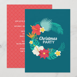 Tarjeta Festiva  Fiesta de Navidades temáticos de Hawái
