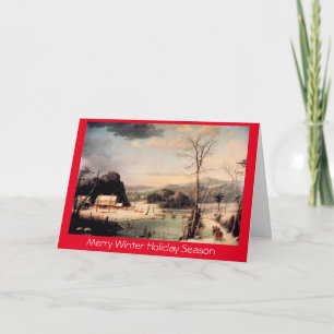 Tarjeta Festiva Fiesta de navidades, tradicional saludo de Año Nue