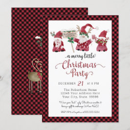 Tarjeta Festiva Fiesta de renos de linces, de Navidades pequeños