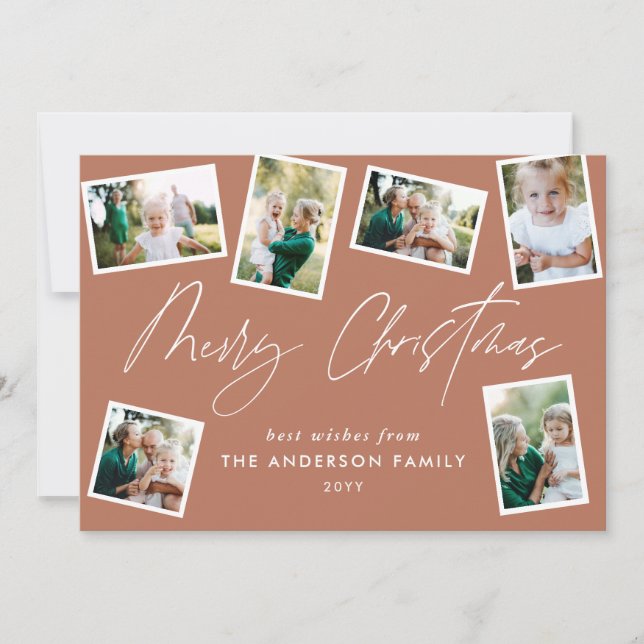 Tarjeta Festiva Fiesta de terracota de escritura elegante y multif (Anverso)