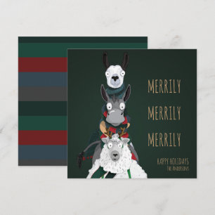 Tarjeta Festiva Fiesta festiva y rara "merrily Merrily Merrily" Gr