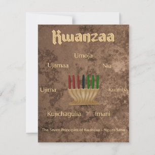 Tarjeta Festiva Fiesta Panafricana Afrocentrista de Kwanzaa