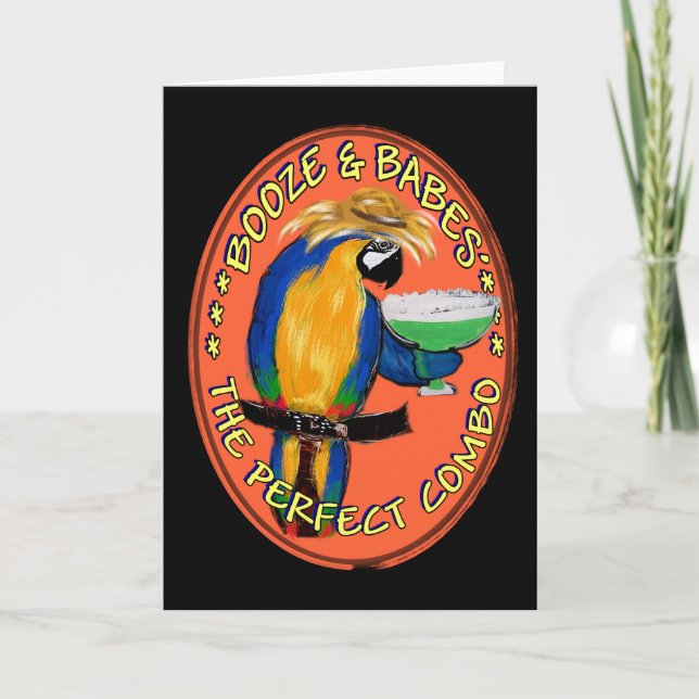 Tarjeta Festiva Fiesta Parrot (Anverso)