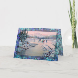 Tarjeta Festiva FIESTA PATINADOR de SHARON SHARPE