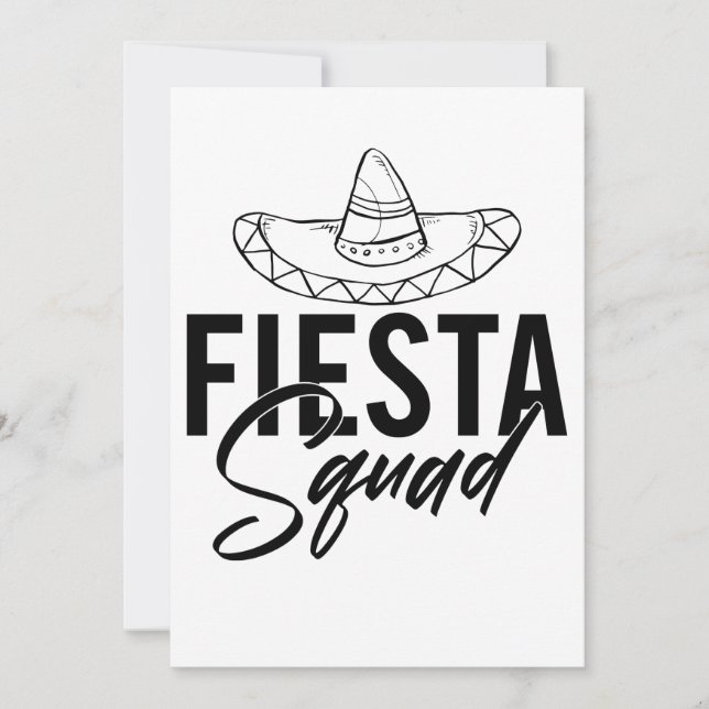 Tarjeta Festiva Fiesta Squad Fiesta Bachelorette Party Camisetas 1 (Anverso)