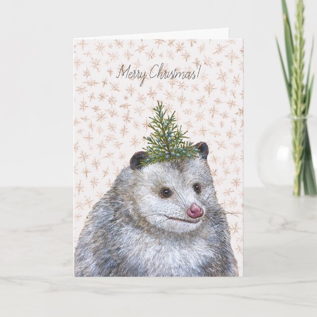Tarjeta Festiva Fiesta 'Tarjeta de Navidades Possum (Anverso)