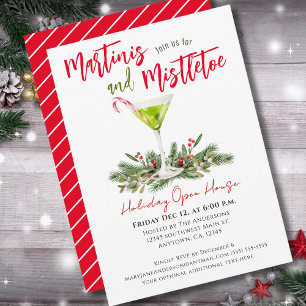 Tarjeta Festiva Fiestas de Martini de Casa Abierta en Vacaciones B