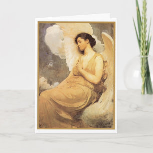 Tarjeta Festiva Figura alada - Navidades