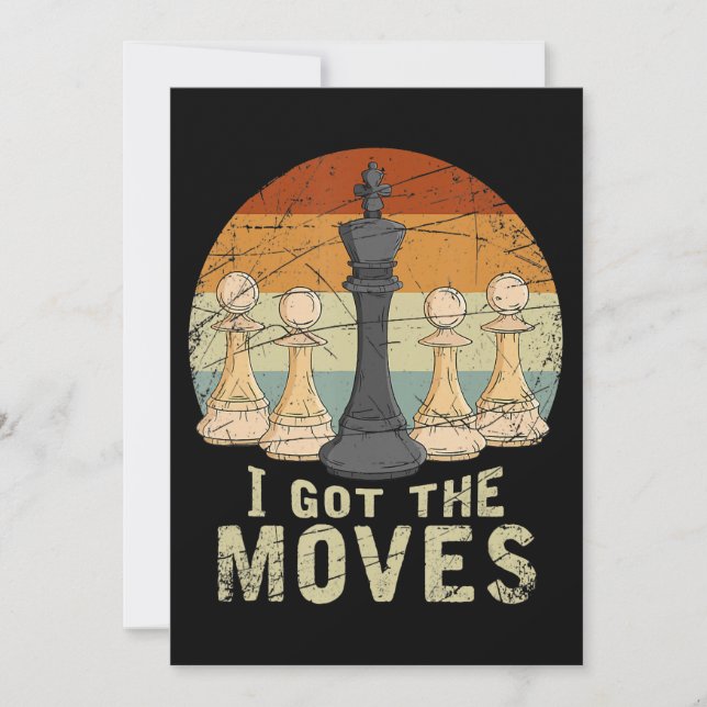 Tarjeta Festiva Figura de ajedrez del rey del peón Regalo de ajedr (Anverso)