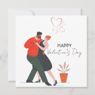 Tarjeta Festiva Figura de baile Día de San Valentín