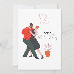 Tarjeta Festiva Figura de baile Día de San Valentín