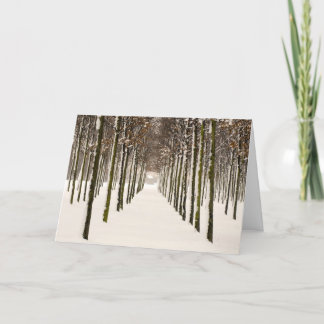 Tarjeta Festiva Filas de árboles