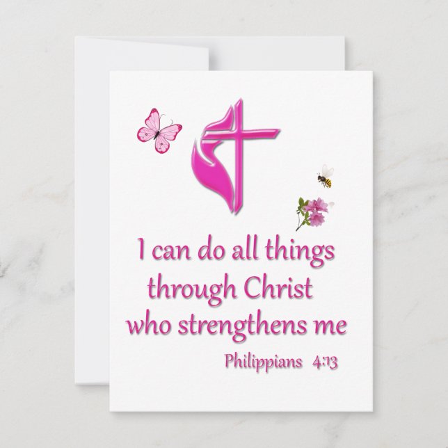 Tarjeta Festiva Filipenses 4:16  (Anverso)