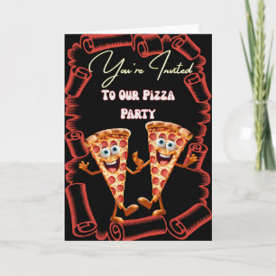 Tarjeta Festiva Fin de semana de fiesta de pizza