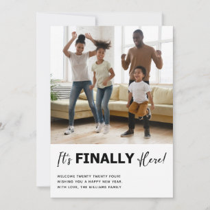 Tarjeta Festiva Finalmente, Feliz Año Nuevo