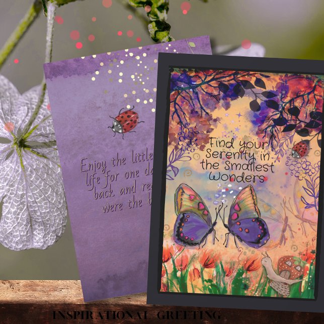 Tarjeta Festiva Find your Serenity Inspirational Card (Find your Serenity in the Smallest Wonders Card)