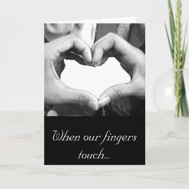 Tarjeta Festiva Finger Heart (Anverso)