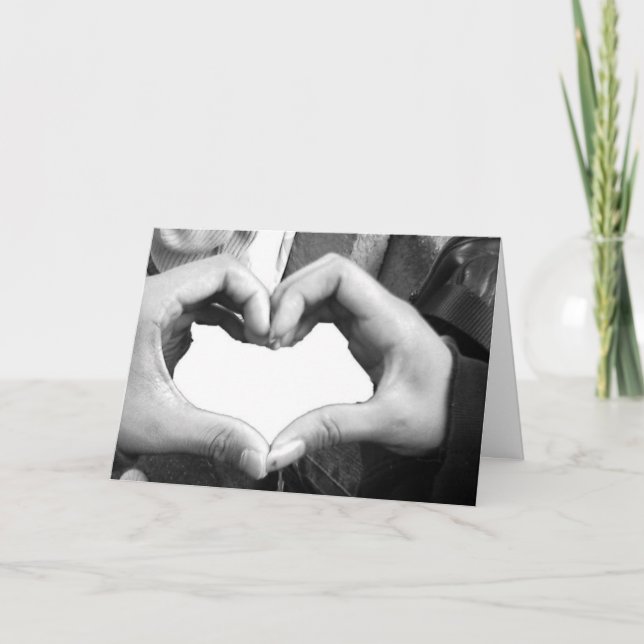 Tarjeta Festiva Finger Heart (Anverso)